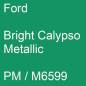 Preview: Ford, Bright Calypso Metallic, PM / M6599.